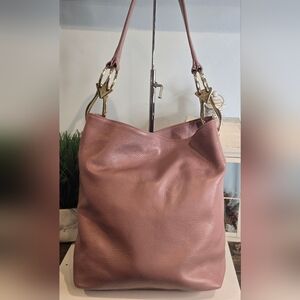 Jean-Pierre Klifa Victorian Dusty Rose Leather Bucket Bag